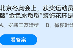 蚂蚁庄园北京冬奥会上获奖运动员获得的定制版